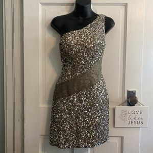 Sequin/Beaded Short Formal Dress